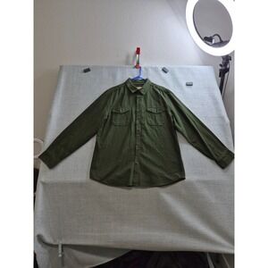 Roebuck & Co. Heritage Supply Company Utility Shirt Mens XL Green Button Up